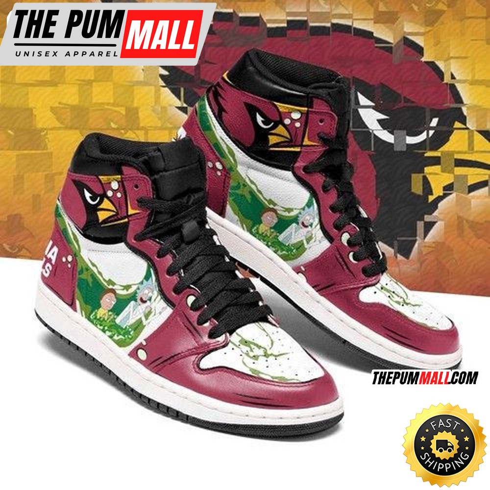 NFL Arizona Cardinals Rick And Morty Air Jd 1 High Sneakers