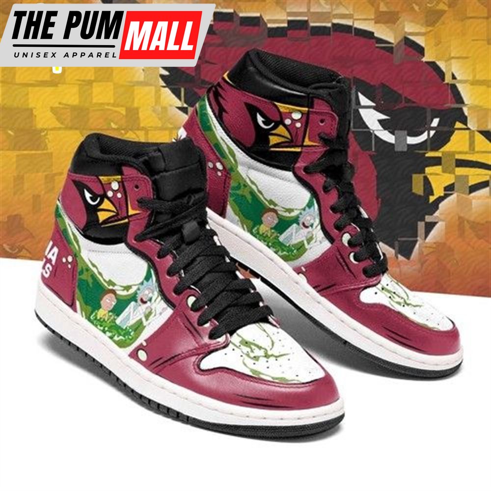 NFL Arizona Cardinals Rick And Morty Air Jd 1 High Sneakers