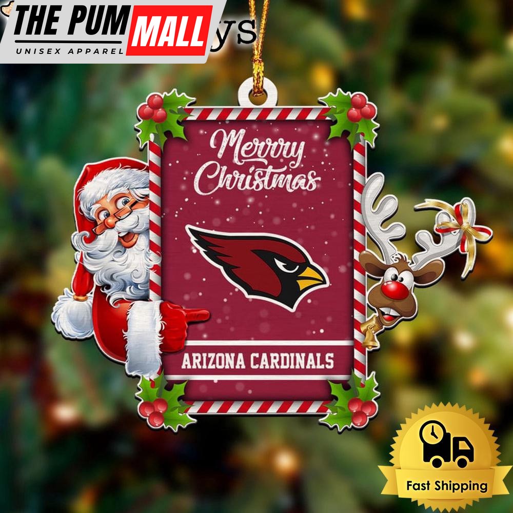 NFL Arizona Cardinals Santa Claus Merry Christmas Ornament Limited Edition