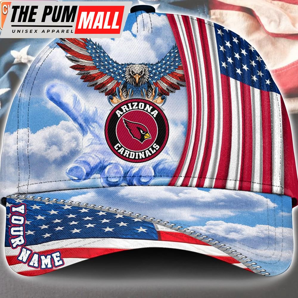NFL Arizona Cardinals Special American Flag Veterans Custom Cap