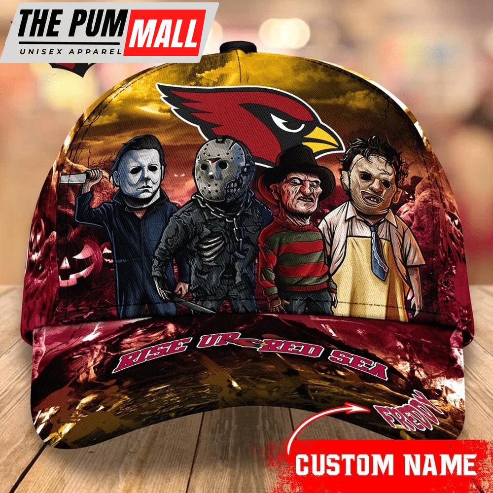 NFL Arizona Cardinals Special Horror Movie Characters Halloween Baseball Cap
