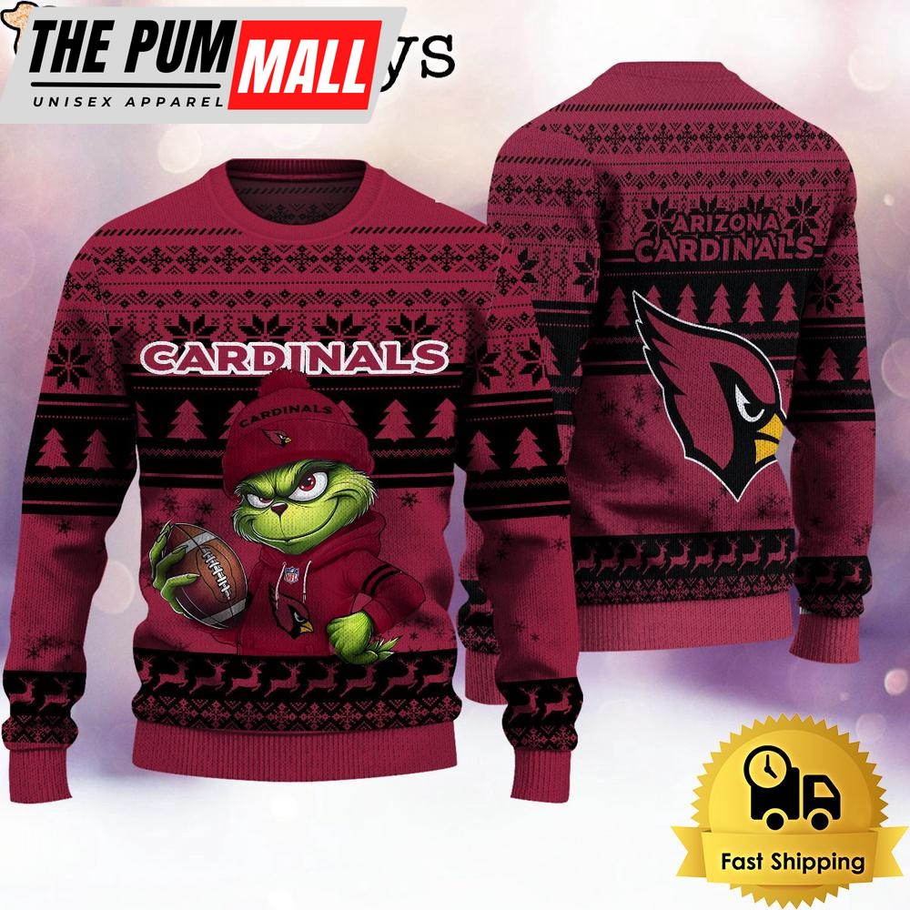 NFL Arizona Cardinals The Grinch Ugly Christmas Sweater