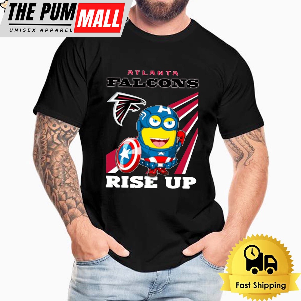 NFL Atlanta Falcons Captain America Minion Rise Up Unisex T-Shirt