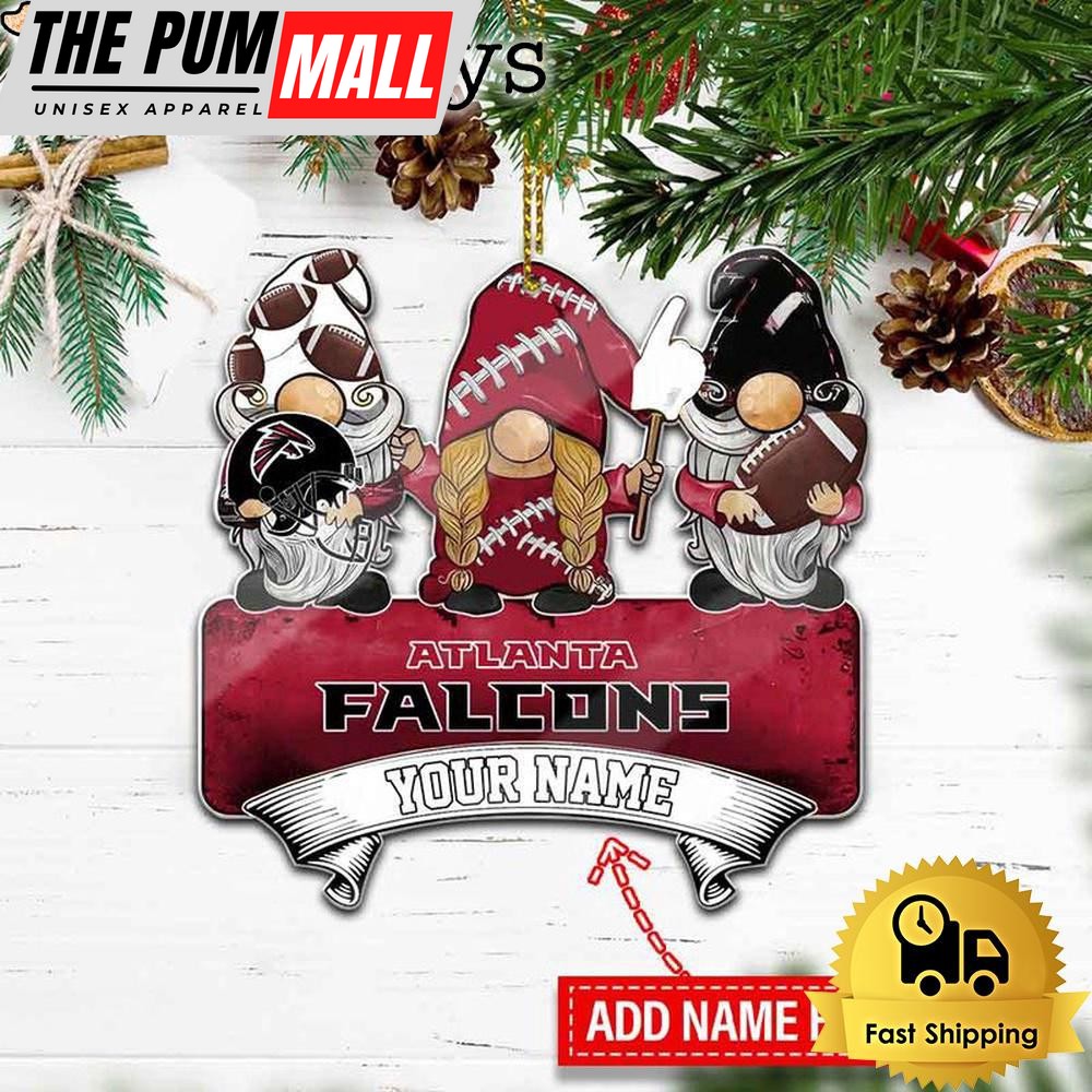 NFL Atlanta Falcons Custom Gnome Christmas Ornament Limited Edition
