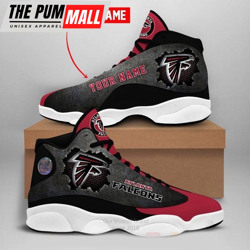 NFL Atlanta Falcons Custom Name Air Jd 13 Shoes