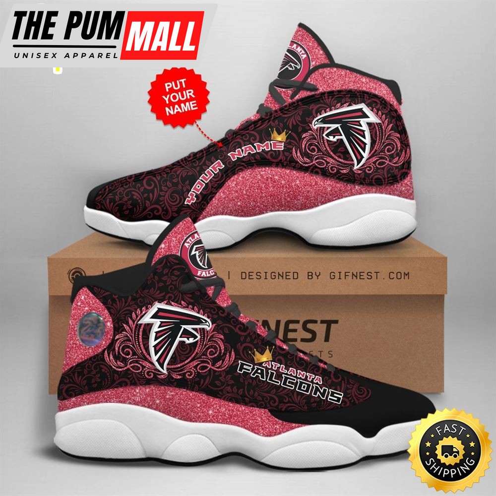 NFL Atlanta Falcons Custom Name Air Jd 13 Shoes V1