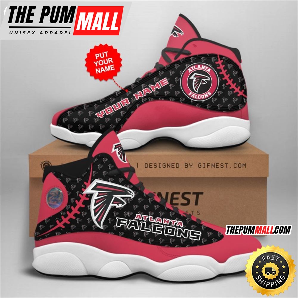 NFL Atlanta Falcons Custom Name Air Jd 13 Shoes V4