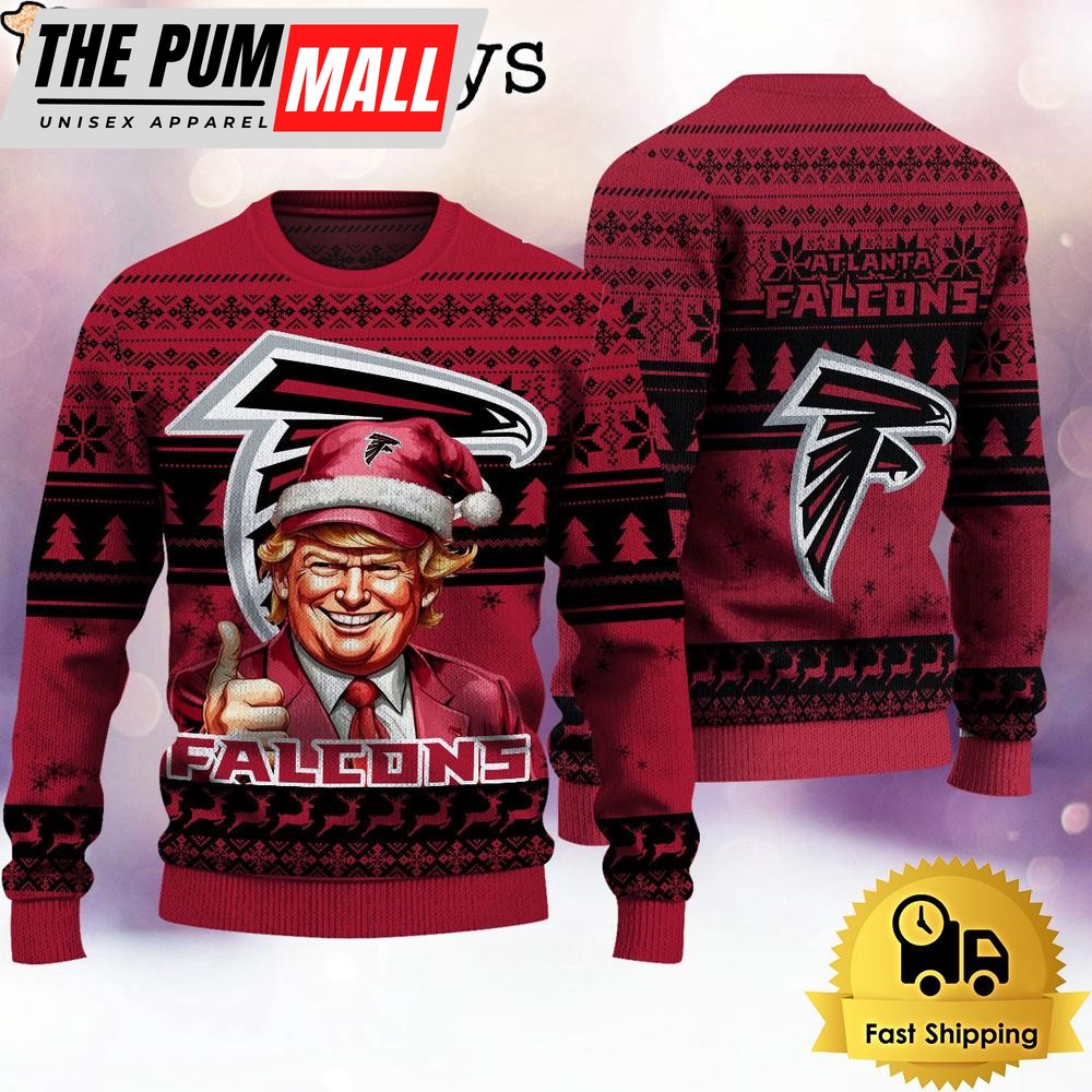 NFL Atlanta Falcons Donald Trump Ugly Christmas Sweater