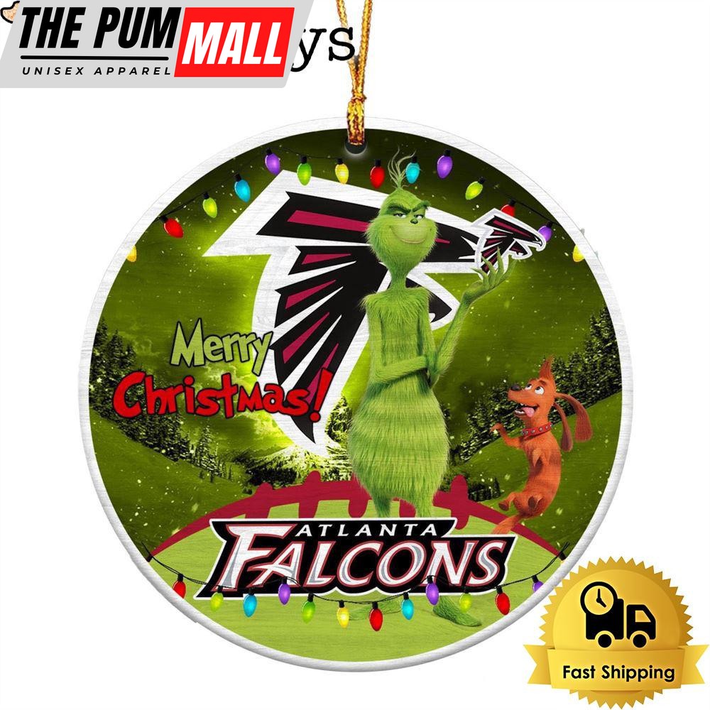 NFL Atlanta Falcons Funny Grinch Merry Christmas Ornaments Limited Edition