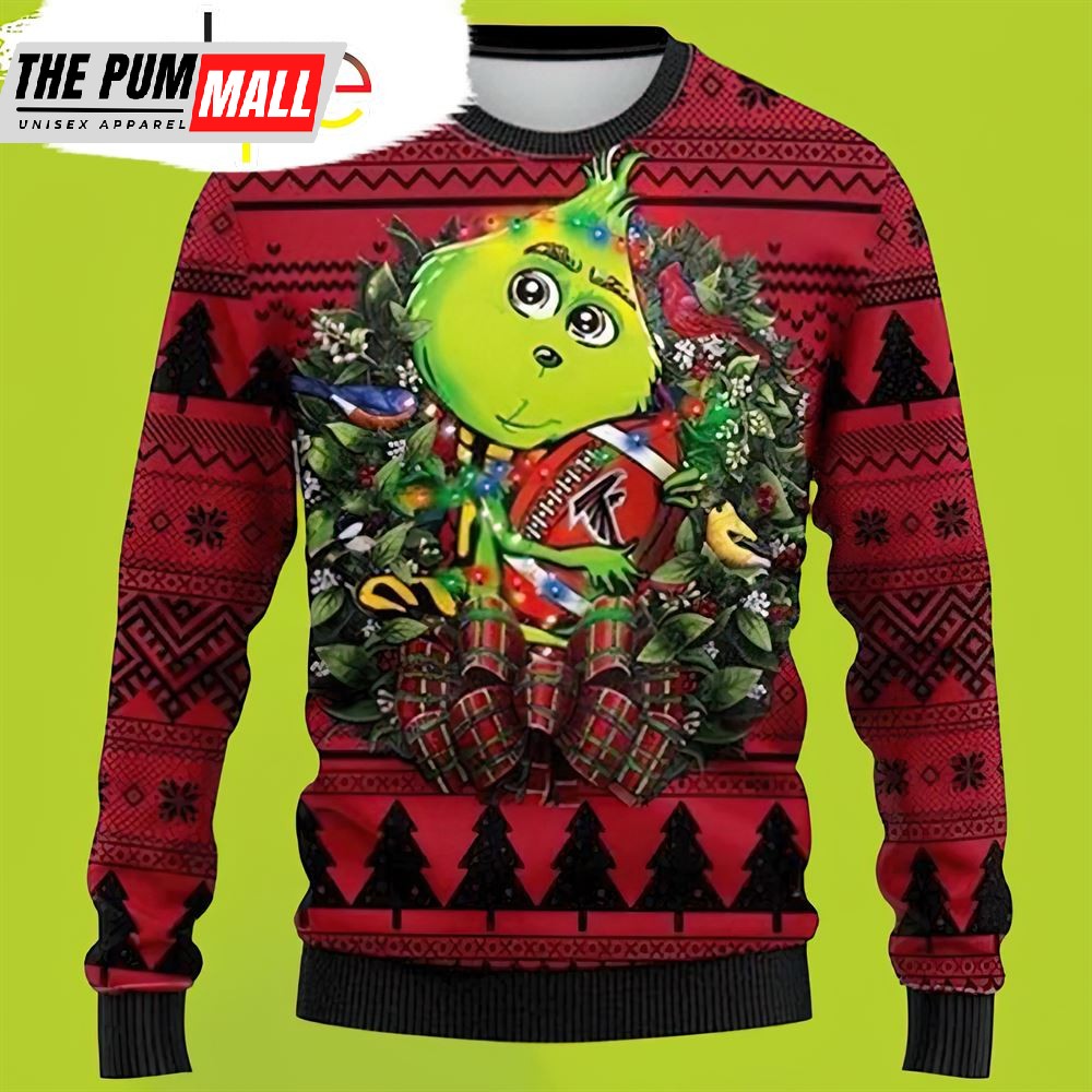 Nfl Atlanta Falcons Grinch Hug Christmas Sweater