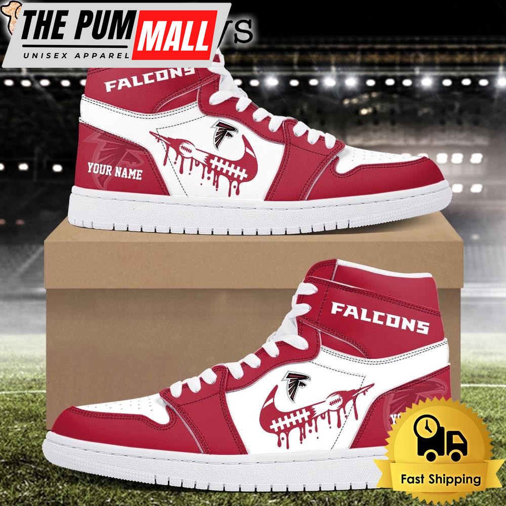 NFL Atlanta Falcons Grunge Style Custom Air Jd 1 Shoes