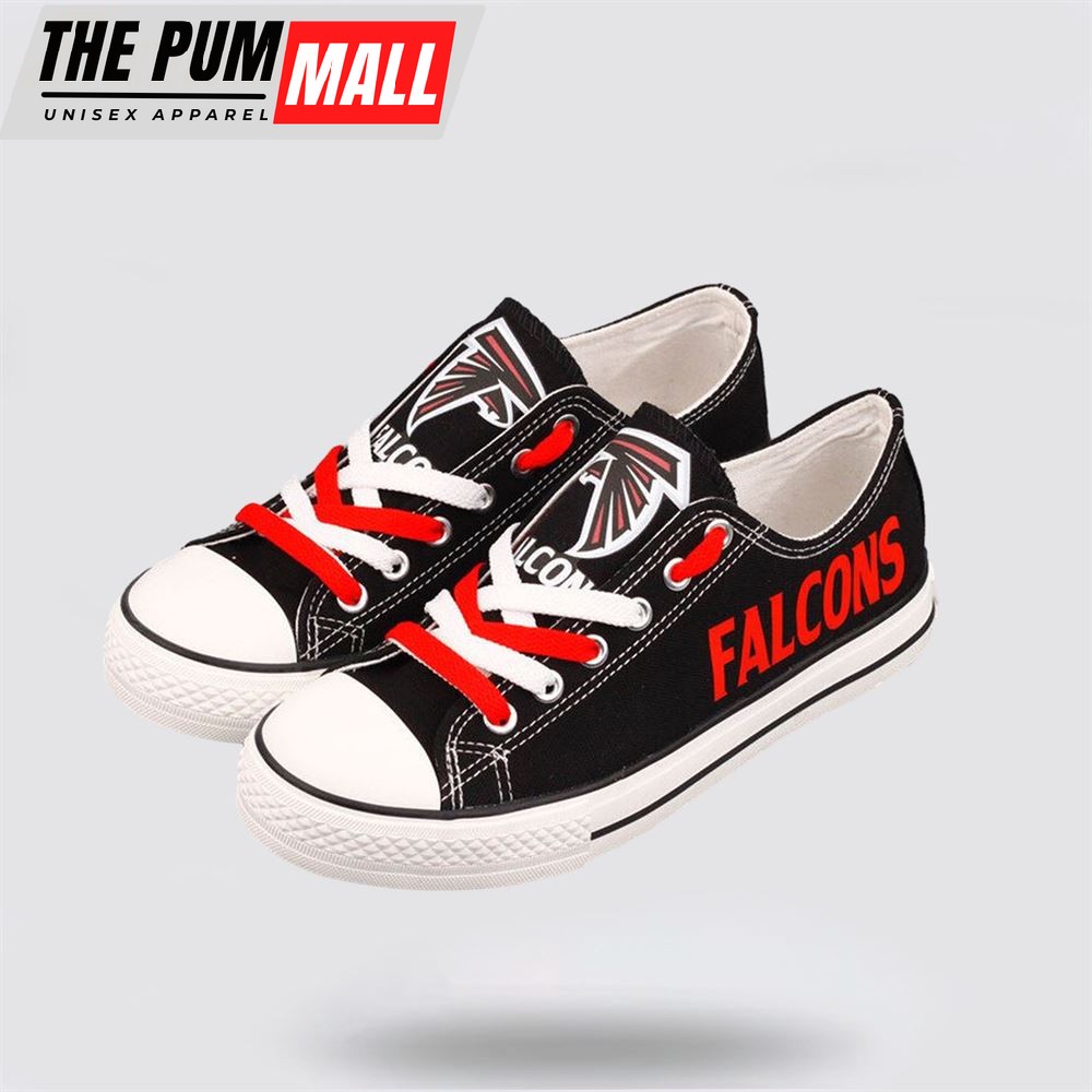 NFL Atlanta Falcons Low Top Canvas Shoes Sport Sneakers Dominate The Streets With Authentic Nfl Style