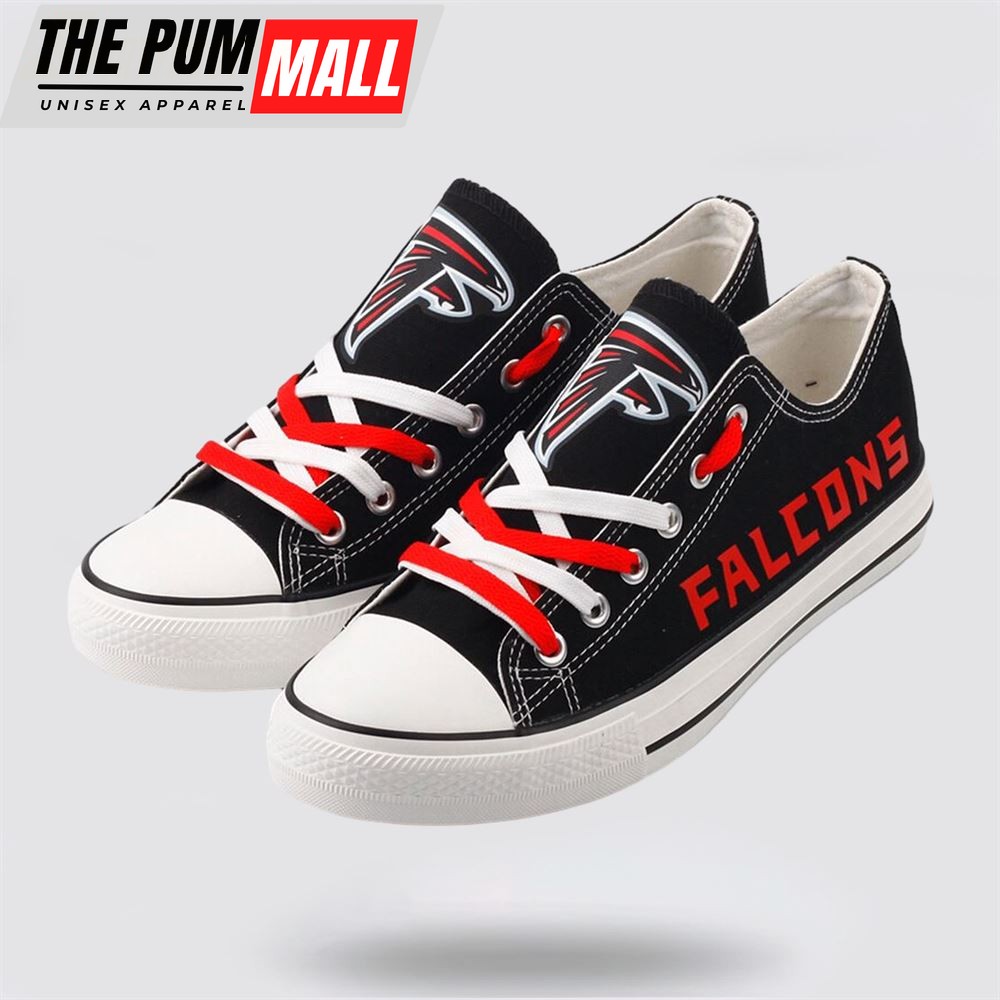 NFL Atlanta Falcons Low Top Canvas Shoes Sport Sneakers Fuel Your Passion For The Game With Every Stride