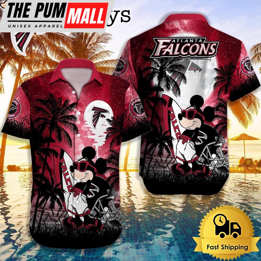NFL Atlanta Falcons Mickey Mouse Summer Hawaiian Shirt, Disney Hawaiian Shirt