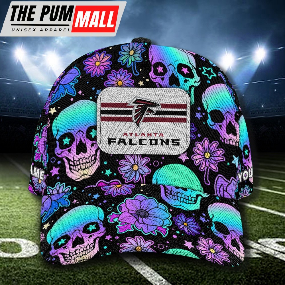 NFL Atlanta Falcons Special Football Skull Halloween Custom Baseball Cap