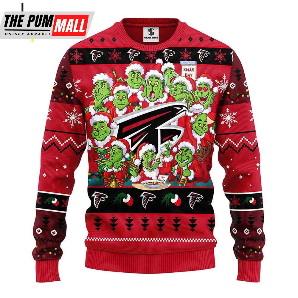 NFL Atlanta Falcons The Gricnh Christmas Ugly Sweater