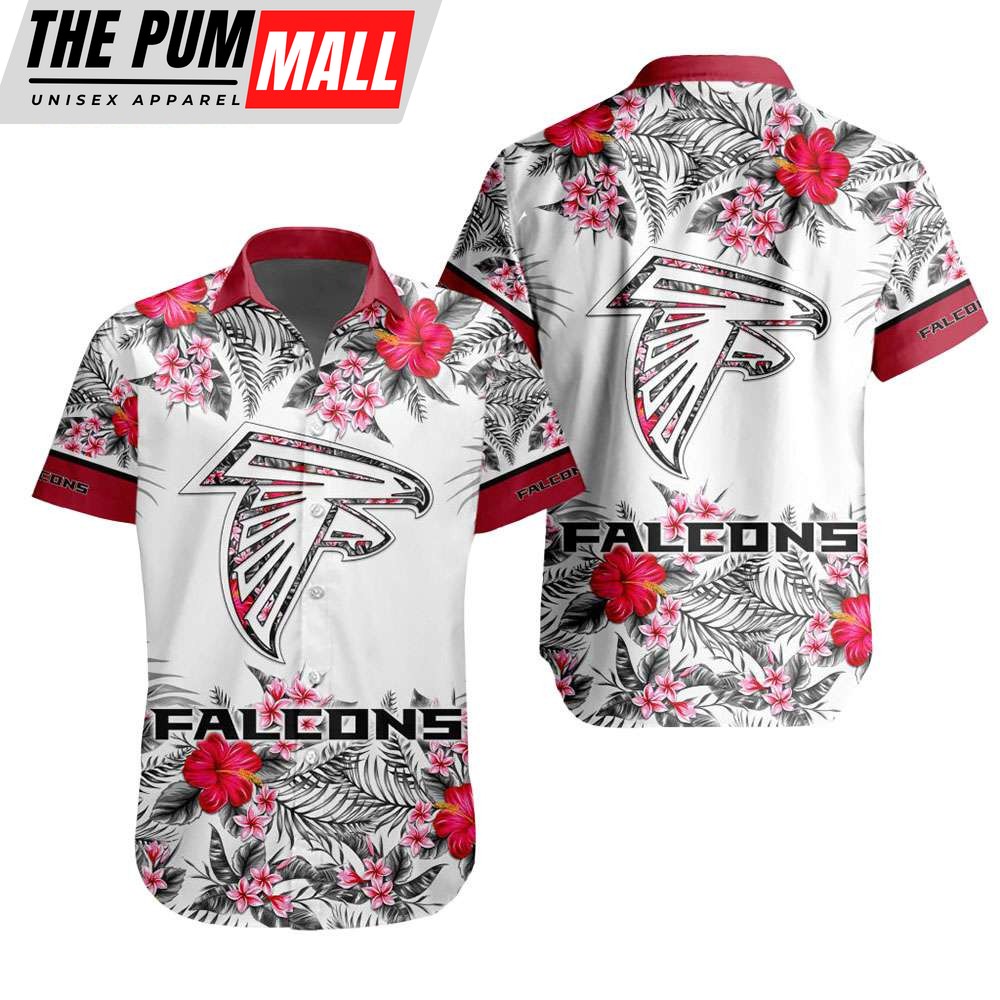 NFL Atlanta Falcons Tropical Floral Hibiscus Hawaiian Shirt