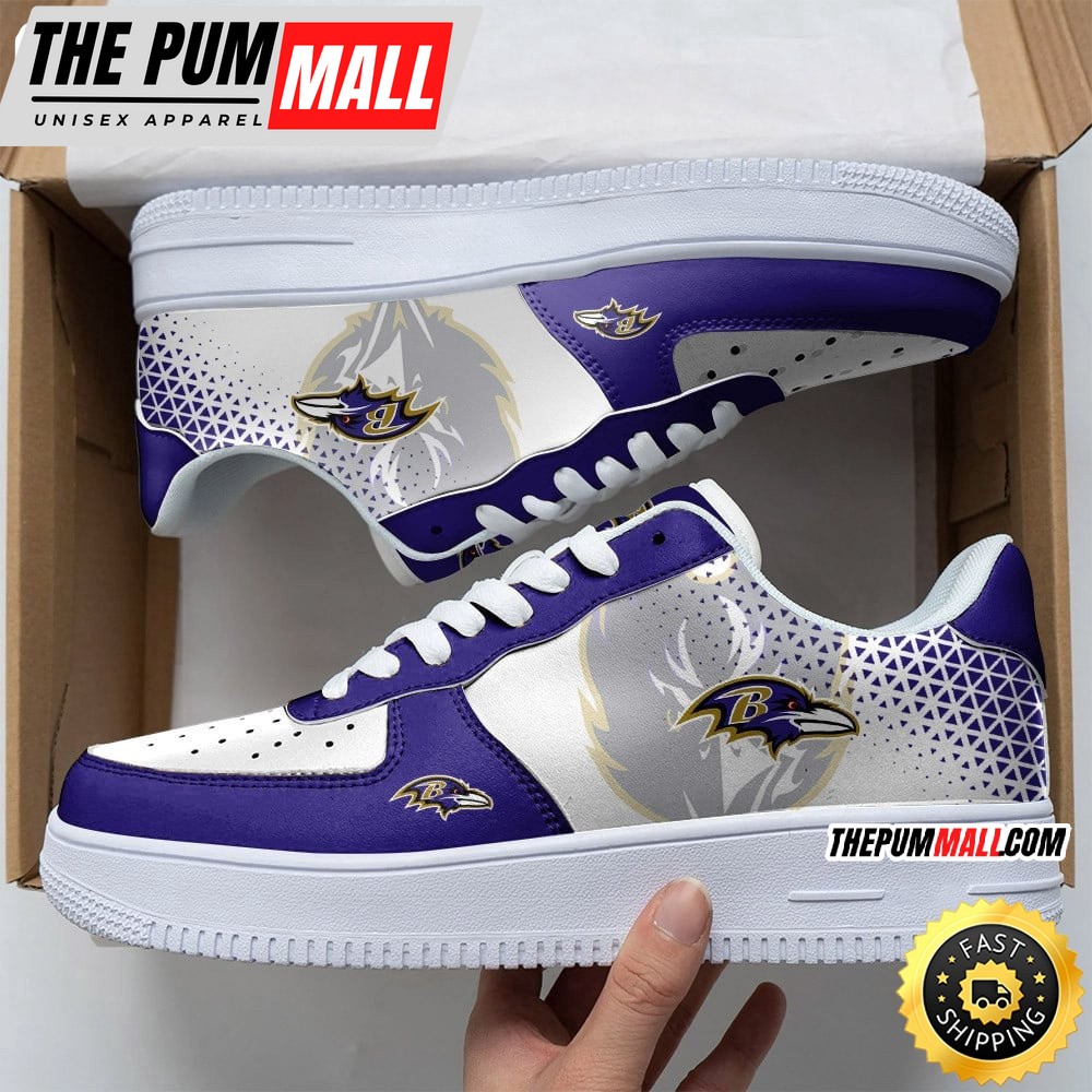 NFL Baltimore Ravens Air Force 1 Shoes Classic Air Force Kicks