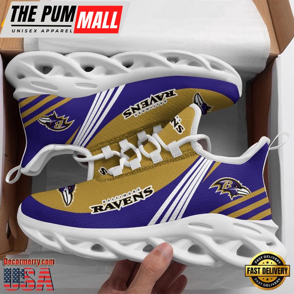NFL Baltimore Ravens Basic Logo Max Soul Shoes , Running Sneakers Shoes