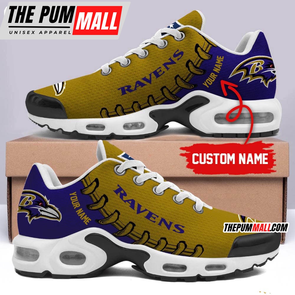 NFL Baltimore Ravens Custom Air Max Plus Shoes