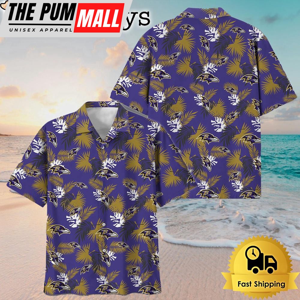 NFL Baltimore Ravens Hawaiian Shirts For Family Trips