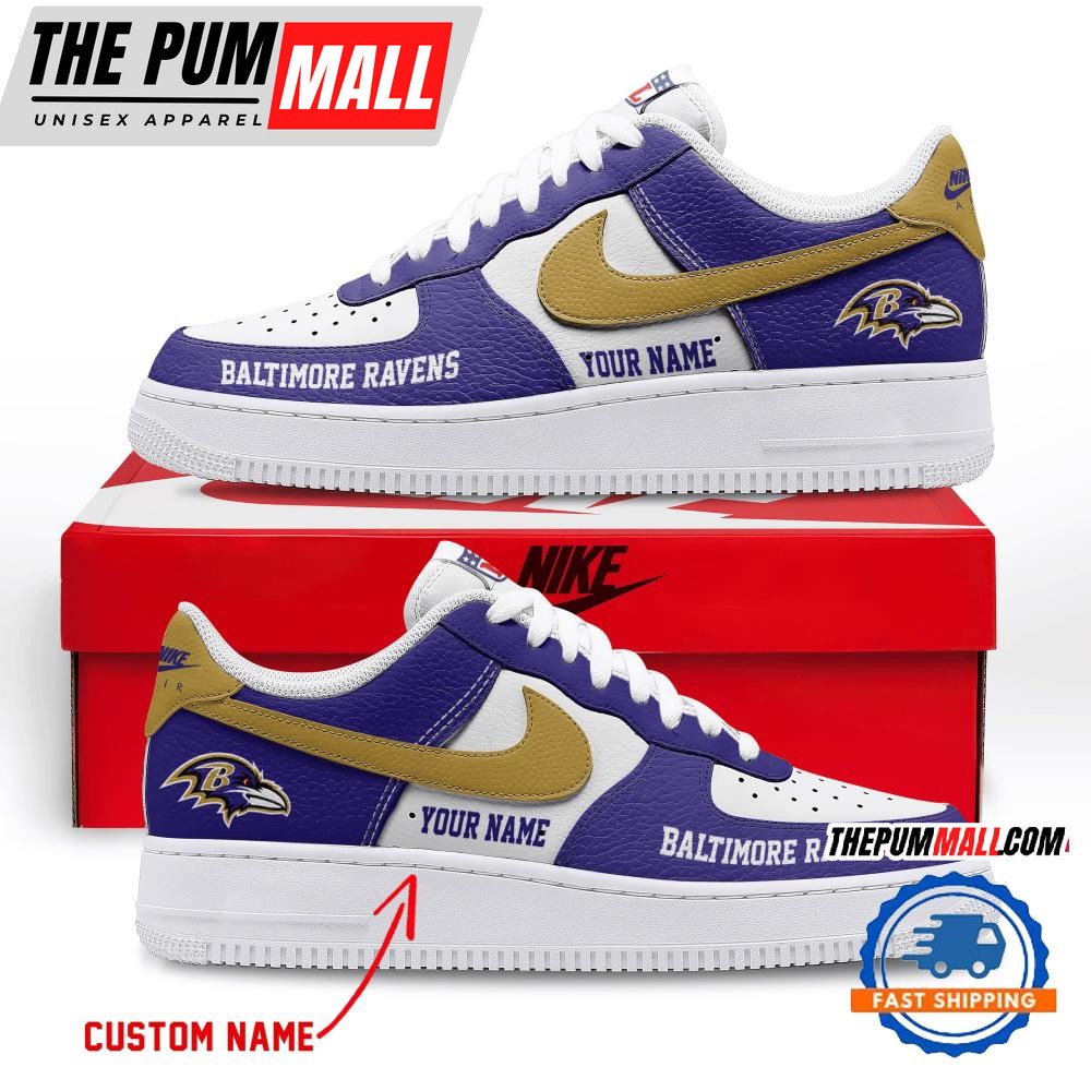 NFL Baltimore Ravens Limited Edition Personalized Air Force 1 Shoes Sneaker