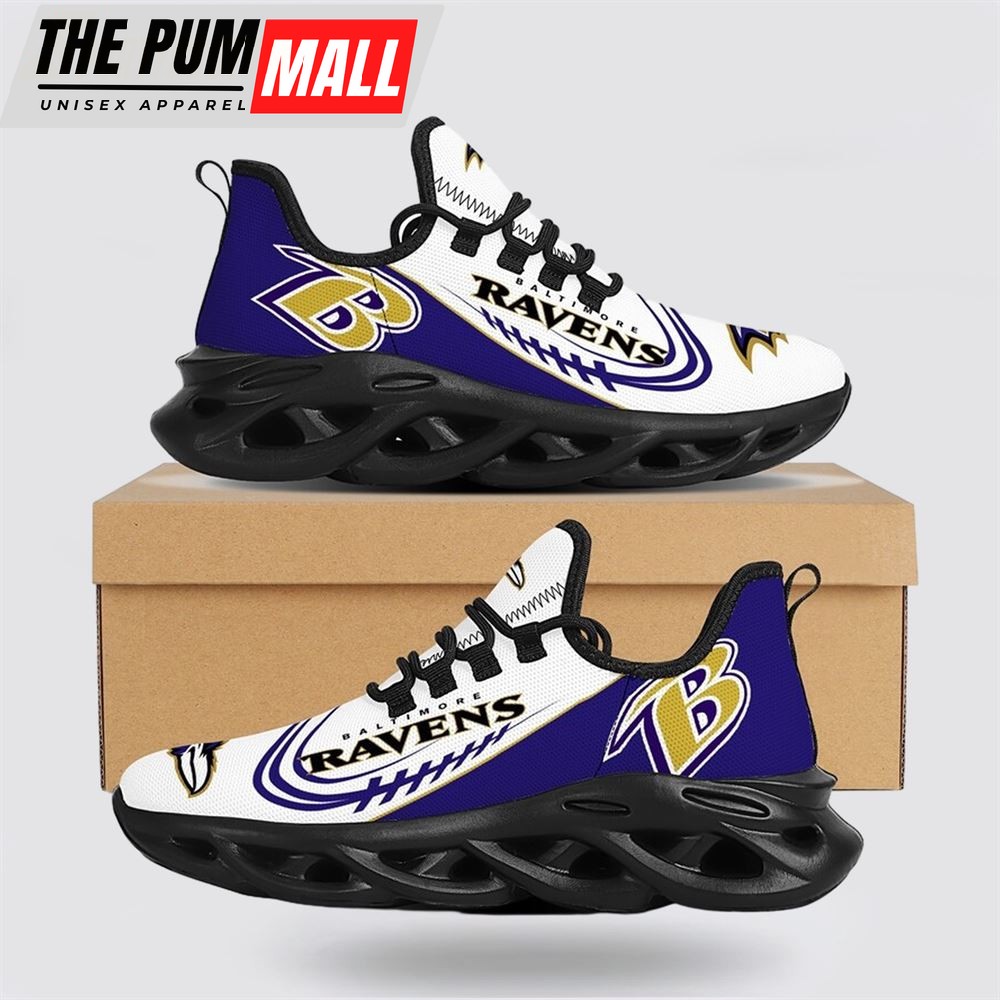 NFL Baltimore Ravens Max Soul Shoes Sneakers Sport Shoes Fuel Your Passion For The Game With Every Stride