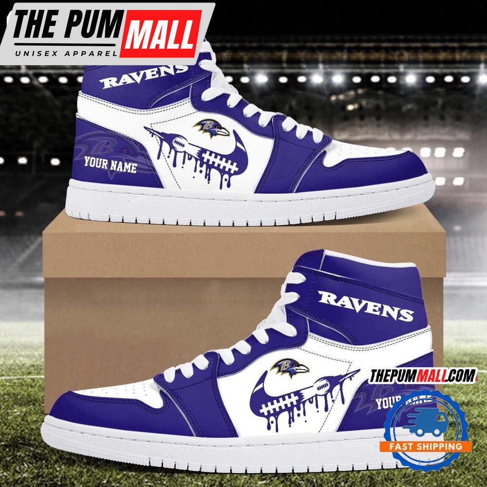NFL Baltimore Ravens New Season Custom Air Jd 1 Hightop Shoes