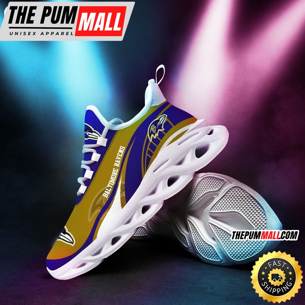 NFL Baltimore Ravens Sneaker Max Soul Shoes Hot Special Gift For Fans