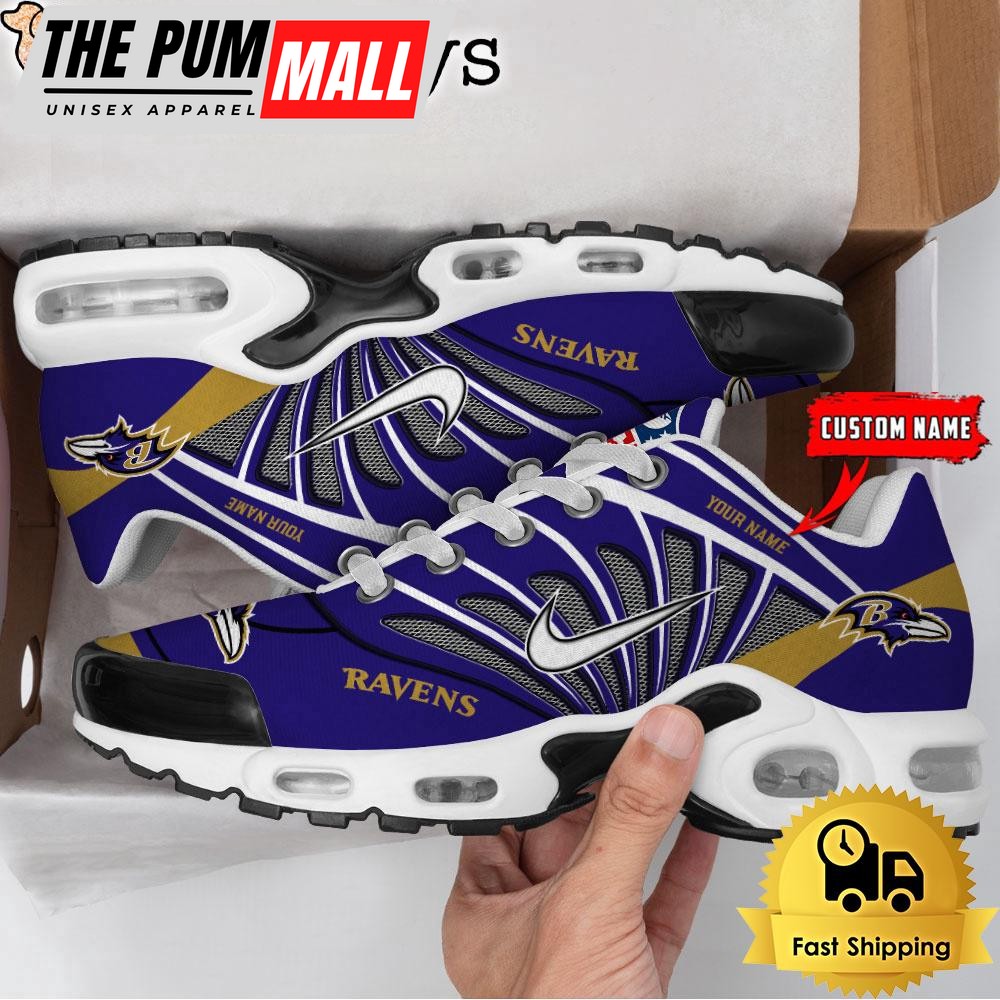 NFL Baltimore Ravens Sport Football Logo Custom Air Max Plus Shoes