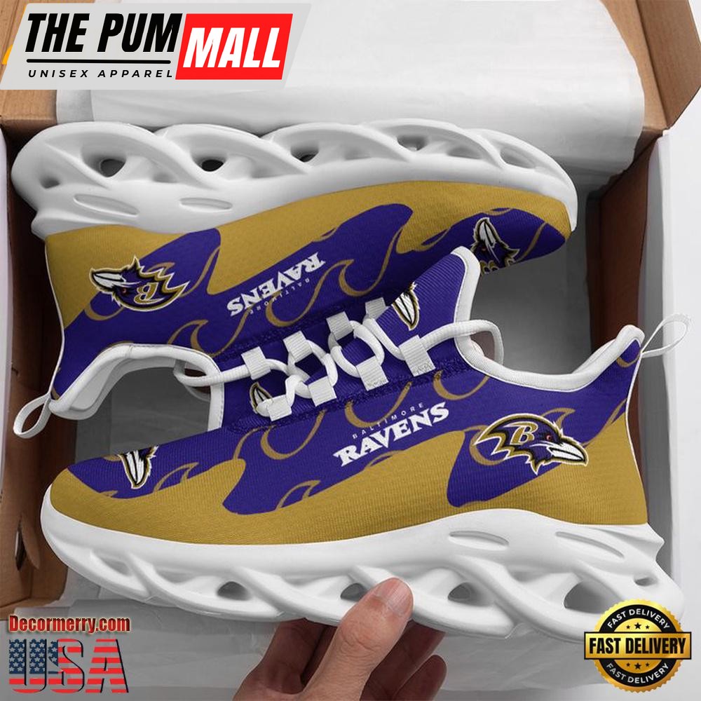 NFL Baltimore Ravens Sport Max Soul Shoes , Running Sneakers Shoes
