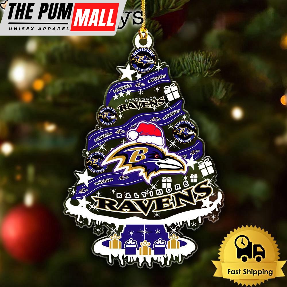NFL Baltimore Ravens Tree Christmas Ornament Limited Edition