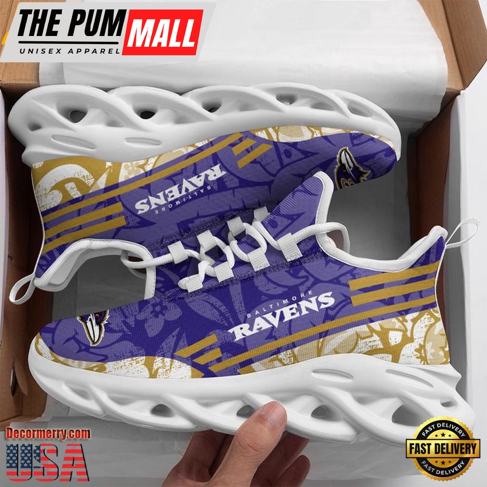NFL Baltimore Ravens Tropical Max Soul Shoes , Running Sneakers Shoes