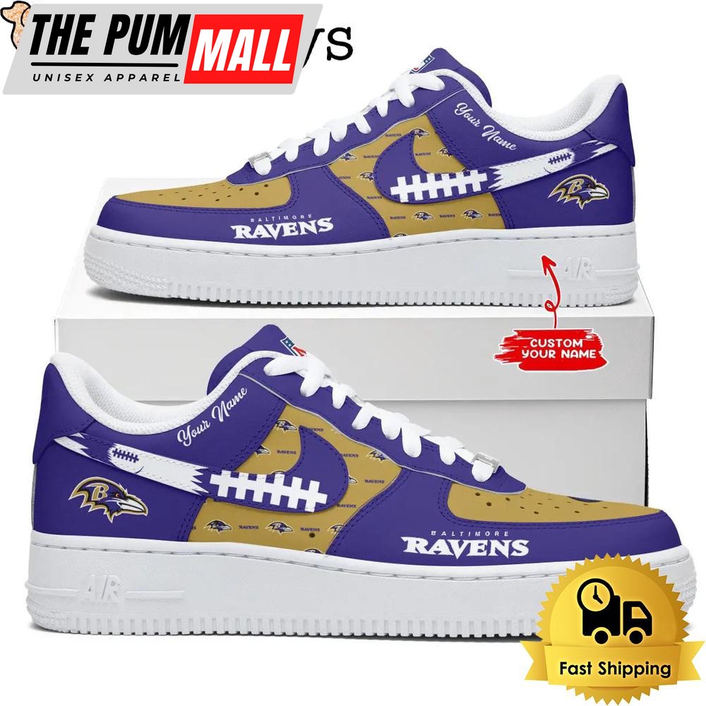 NFL Baltimore Ravens Walk With Team Pride In Every Step Custom Air Force 1 Shoes