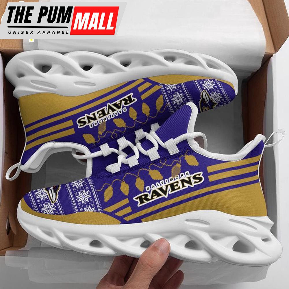 NFL Baltimore Ravens X-max Santa Claus Christmas Max Soul Shoes