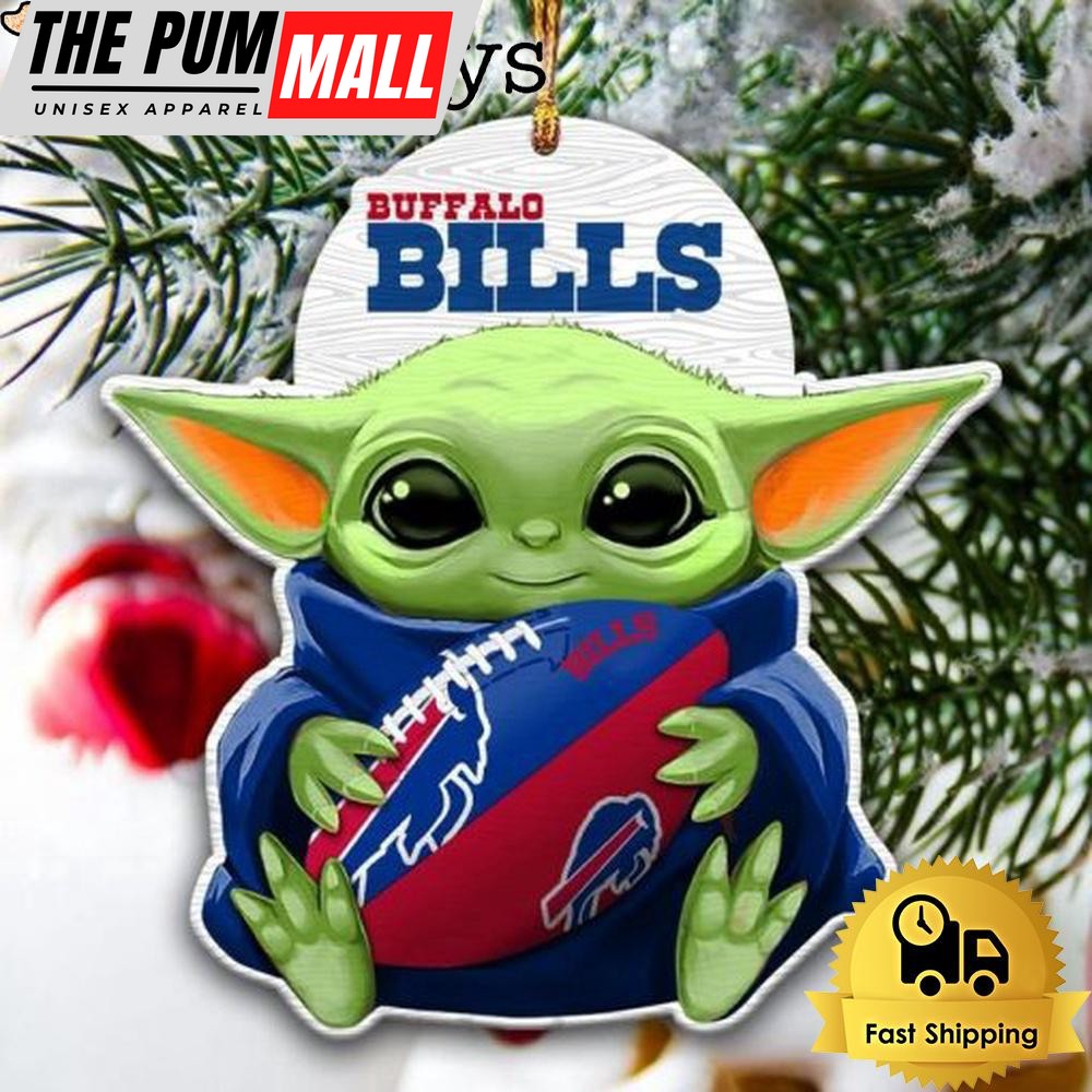NFL Buffalo Bills Baby Yoda Christmas Tree Ornament Limited Edition