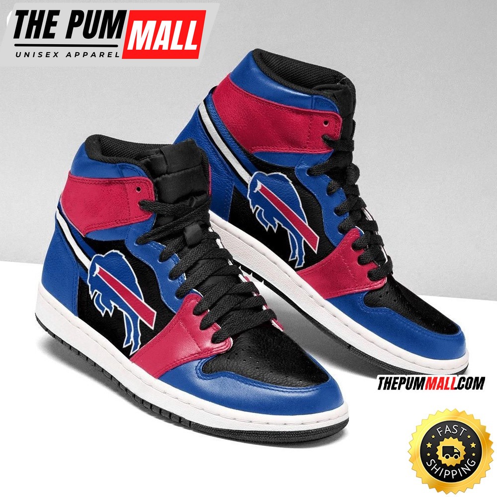 NFL Buffalo Bills Blue Black Red Air Jd 1 High Sneakers