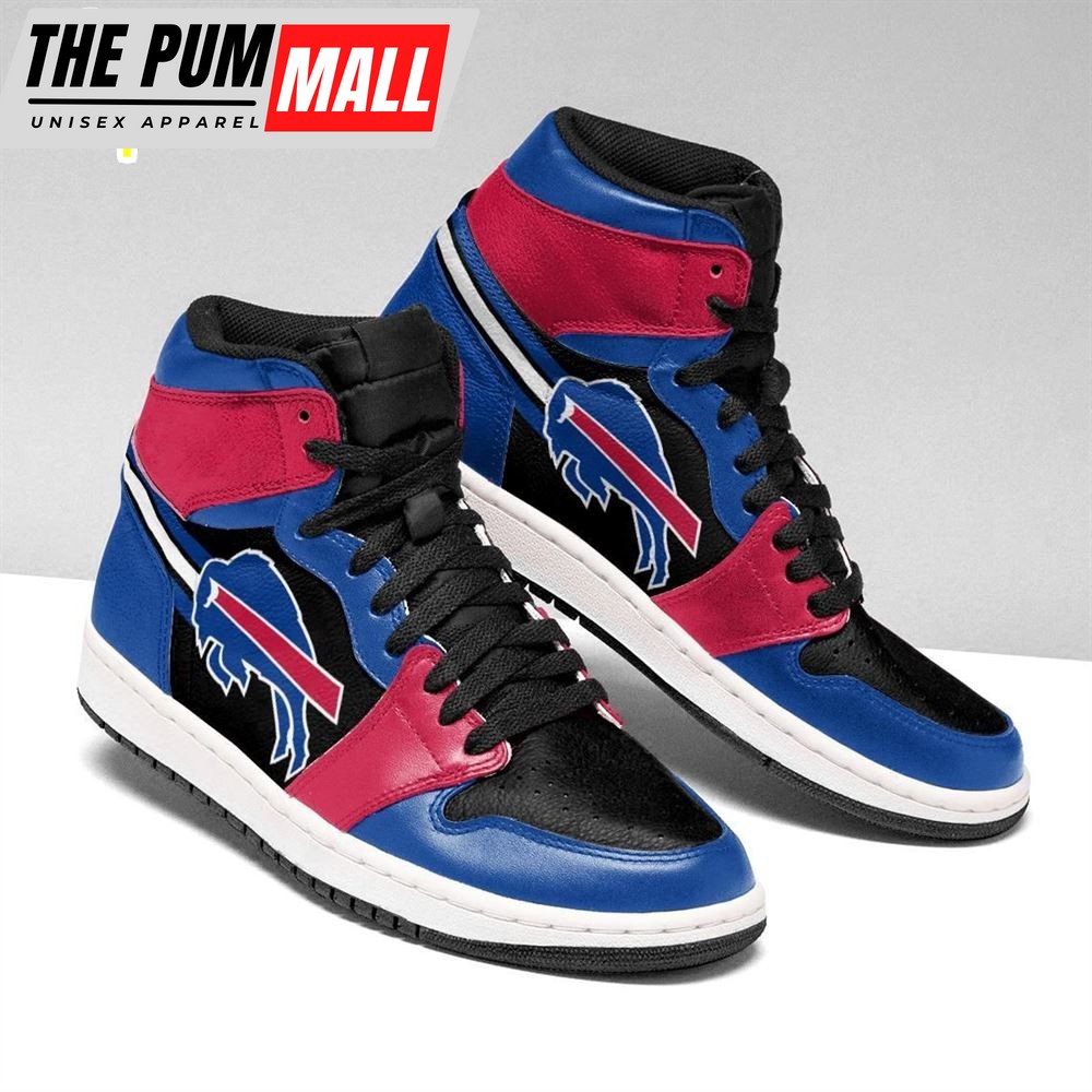 NFL Buffalo Bills Blue Black Red Air Jd 1 High Sneakers