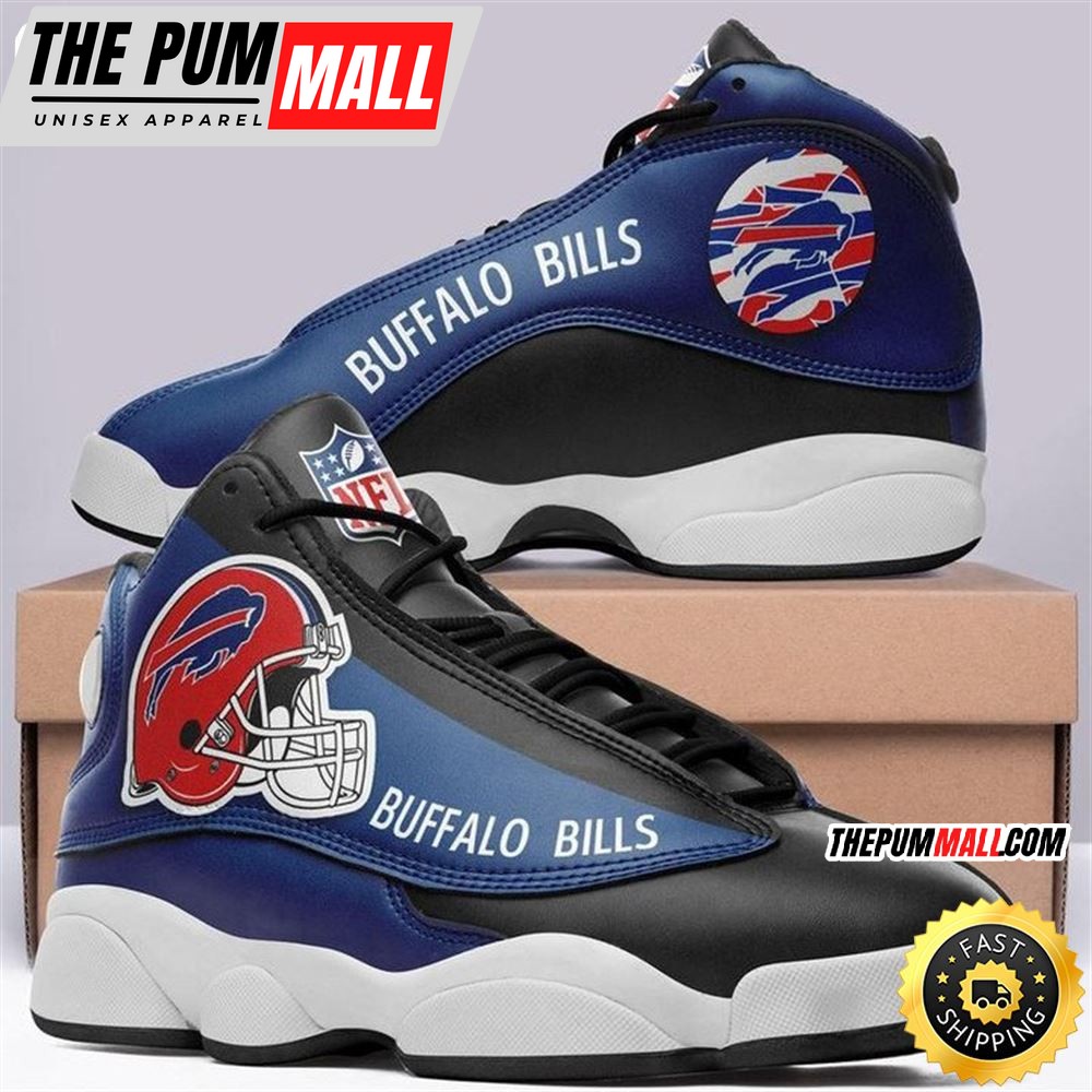 NFL Buffalo Bills Blue Black Red Helmet Air Jd 13 Shoes