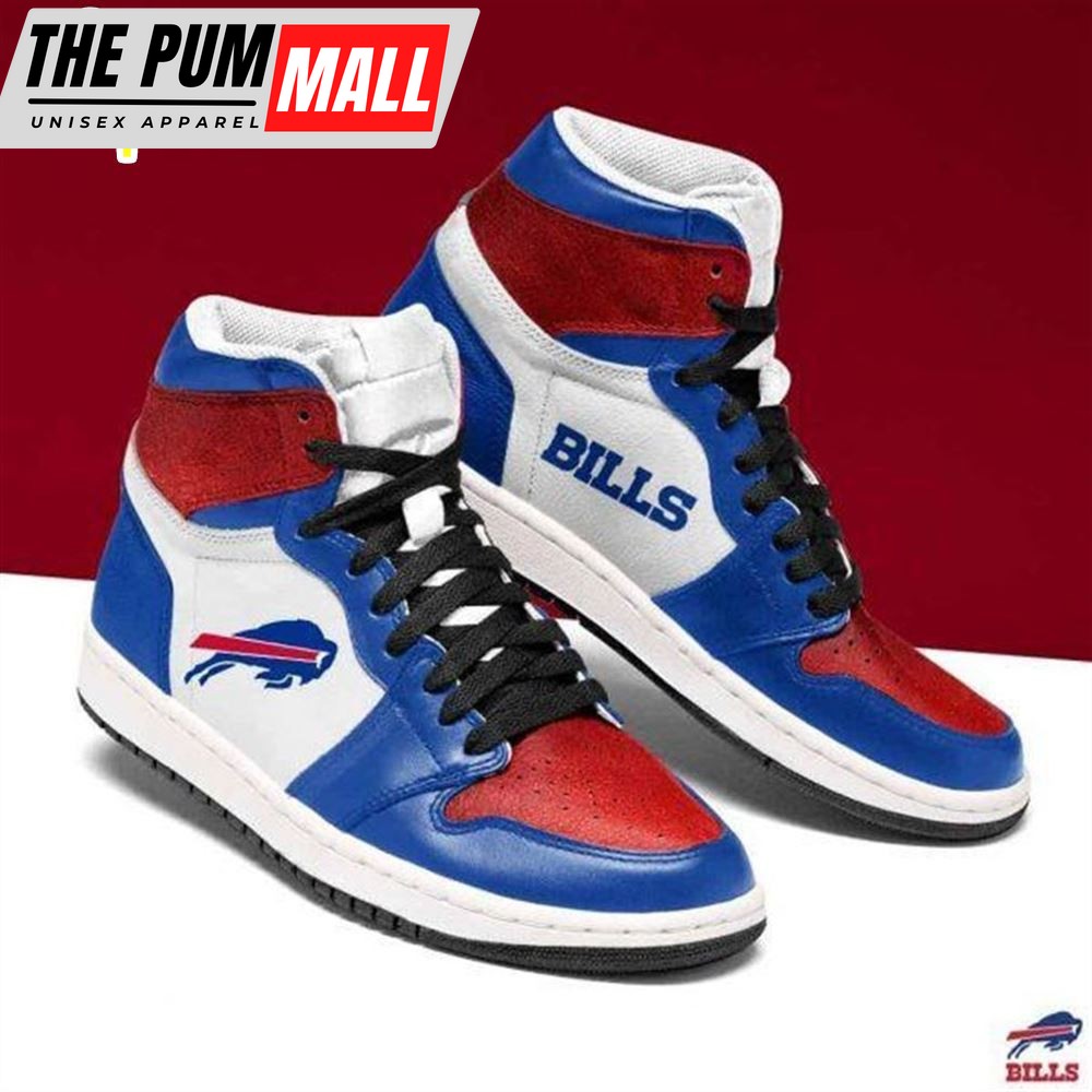 NFL Buffalo Bills Blue White Red Air Jd 1 High Sneakers