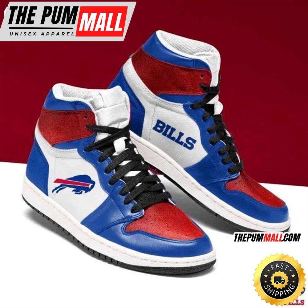 NFL Buffalo Bills Blue White Red Air Jd 1 High Sneakers