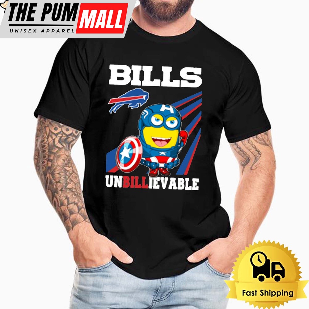 NFL Buffalo Bills Captain America Minion Unbillievable Unisex T-Shirt