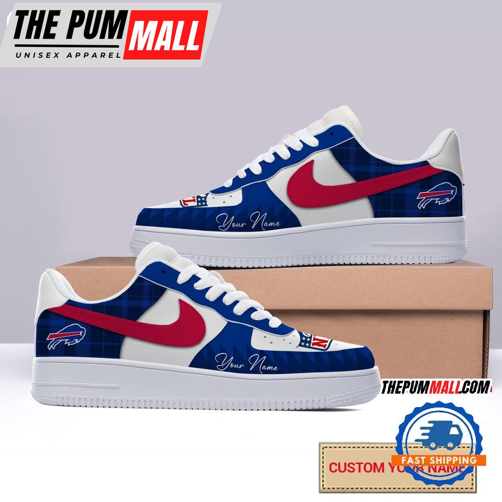 NFL Buffalo Bills Christmas Logo Pattern Custom Air Force 1 Shoes Sneaker