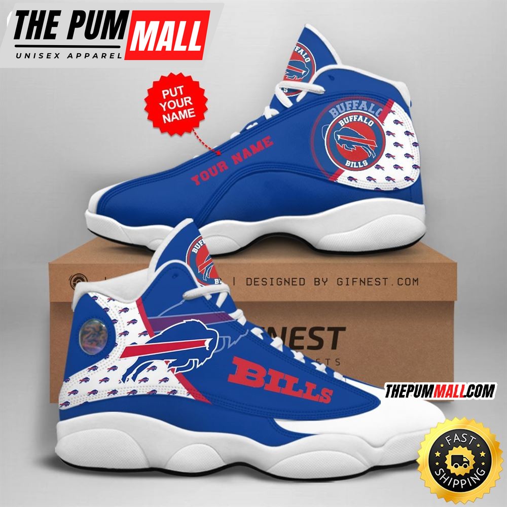 NFL Buffalo Bills Custom Name Air Jd 13 Shoes V1
