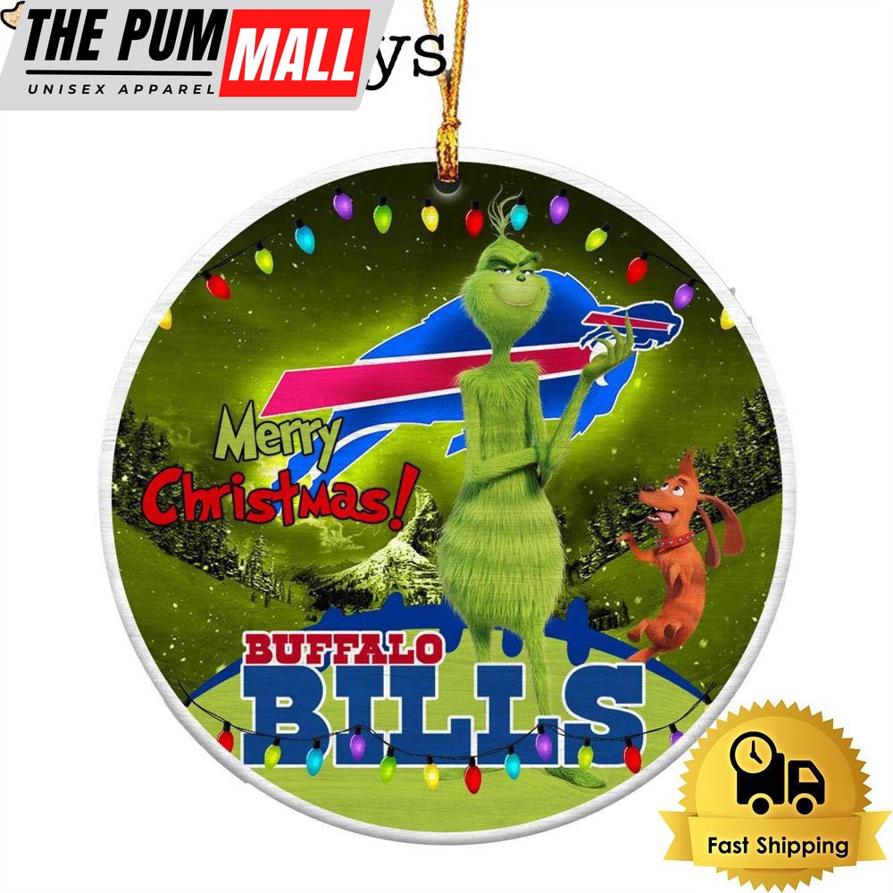 NFL Buffalo Bills Funny Grinch Merry Christmas Ornaments Limited Edition