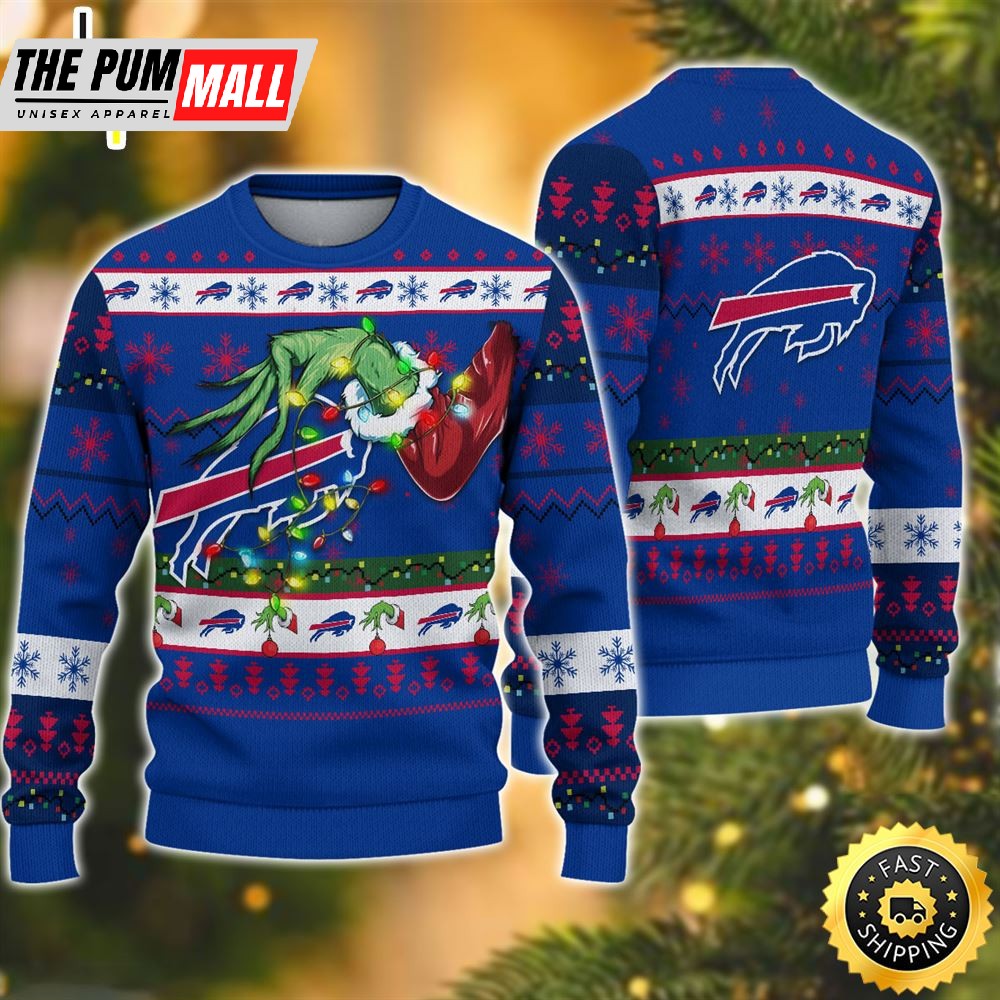 NFL Buffalo Bills Grinch Christmas Ugly Sweater