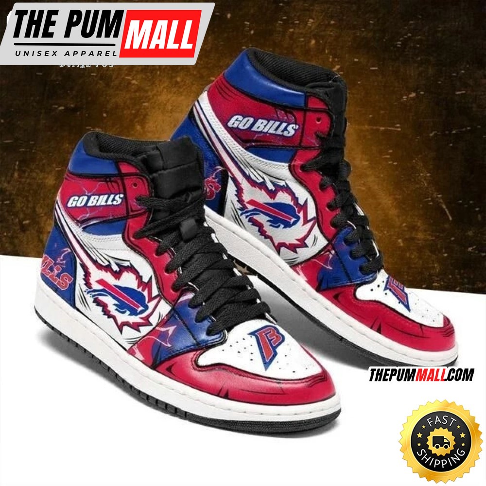 NFL Buffalo Bills Limited Air Jd 1 High Sneakers For Fans