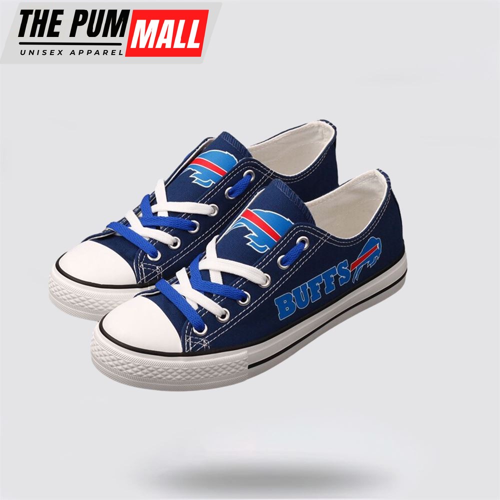 NFL Buffalo Bills Low Top Canvas Shoes Sport Sneakers Walk The Talk Of Team Pride With Every Step