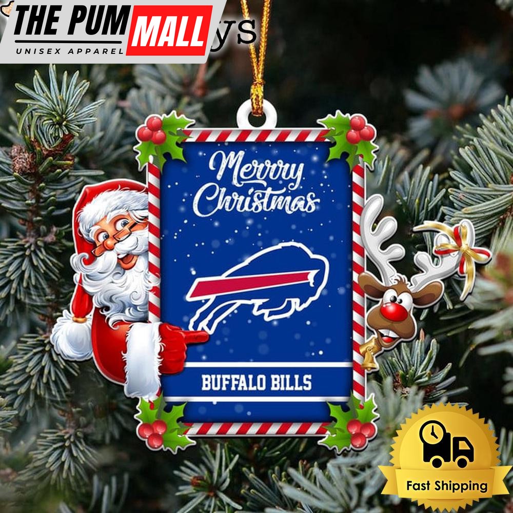 NFL Buffalo Bills Santa Claus Merry Christmas Ornament Limited Edition