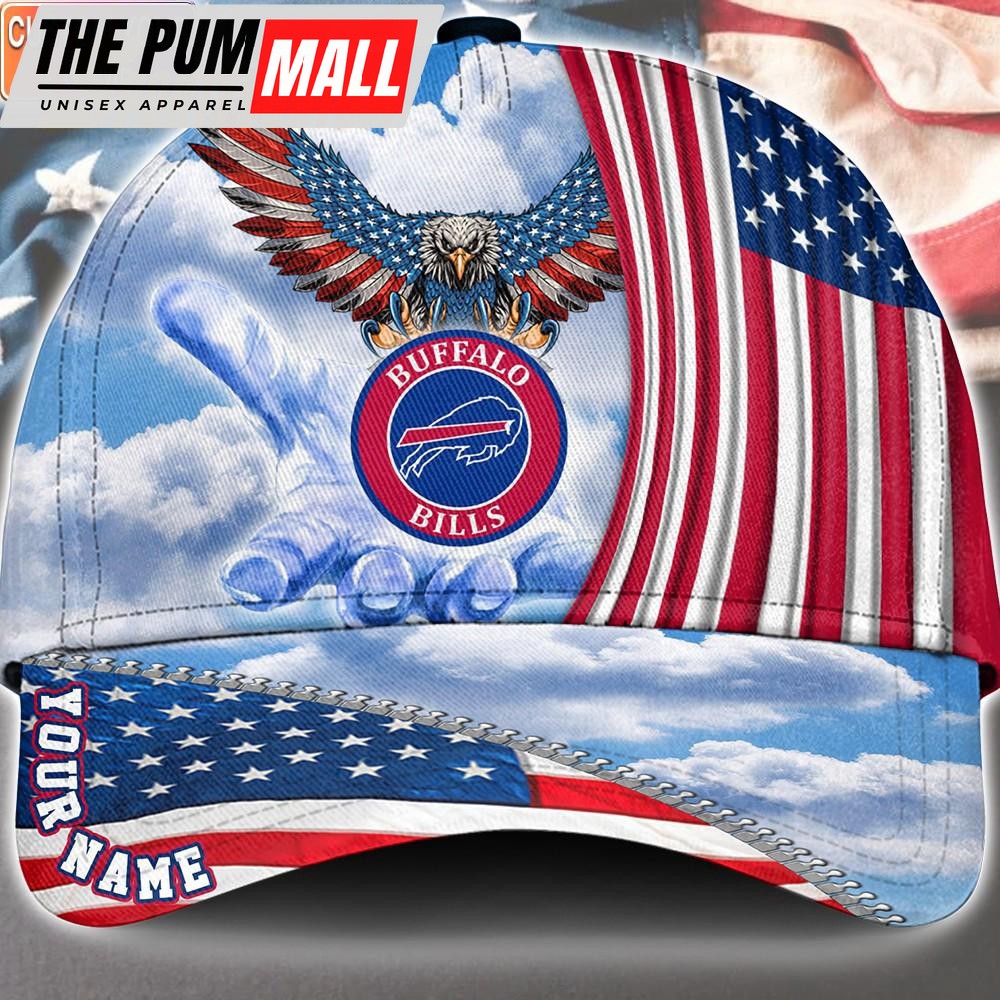 NFL Buffalo Bills Special American Flag Veterans Custom Cap
